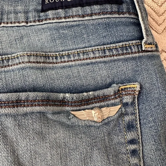 Rock & Republic Light Blue Denim Jean shorts - Picture 6 of 11